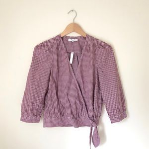 Madewell Gingham Wrap-top